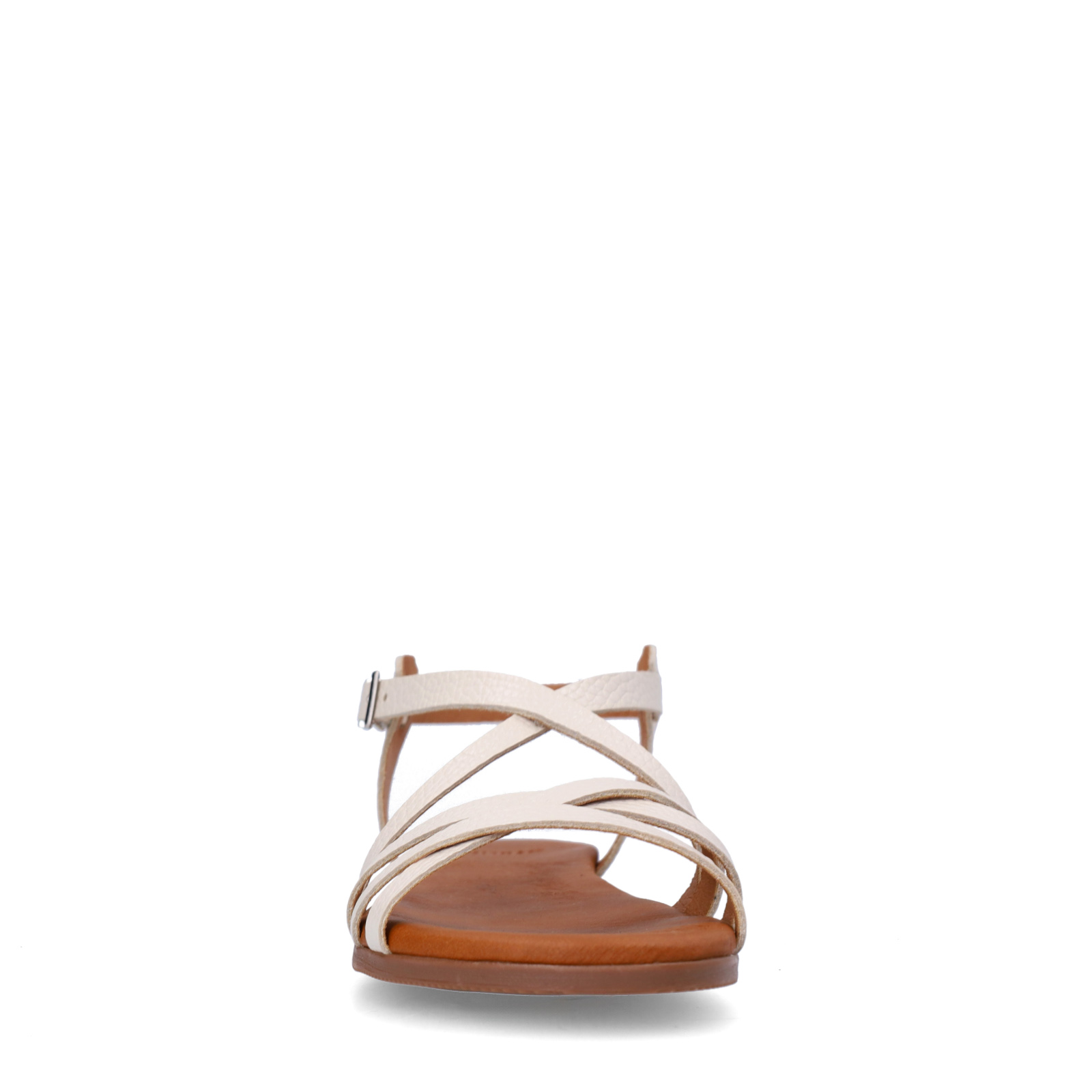Witte leren sandalen