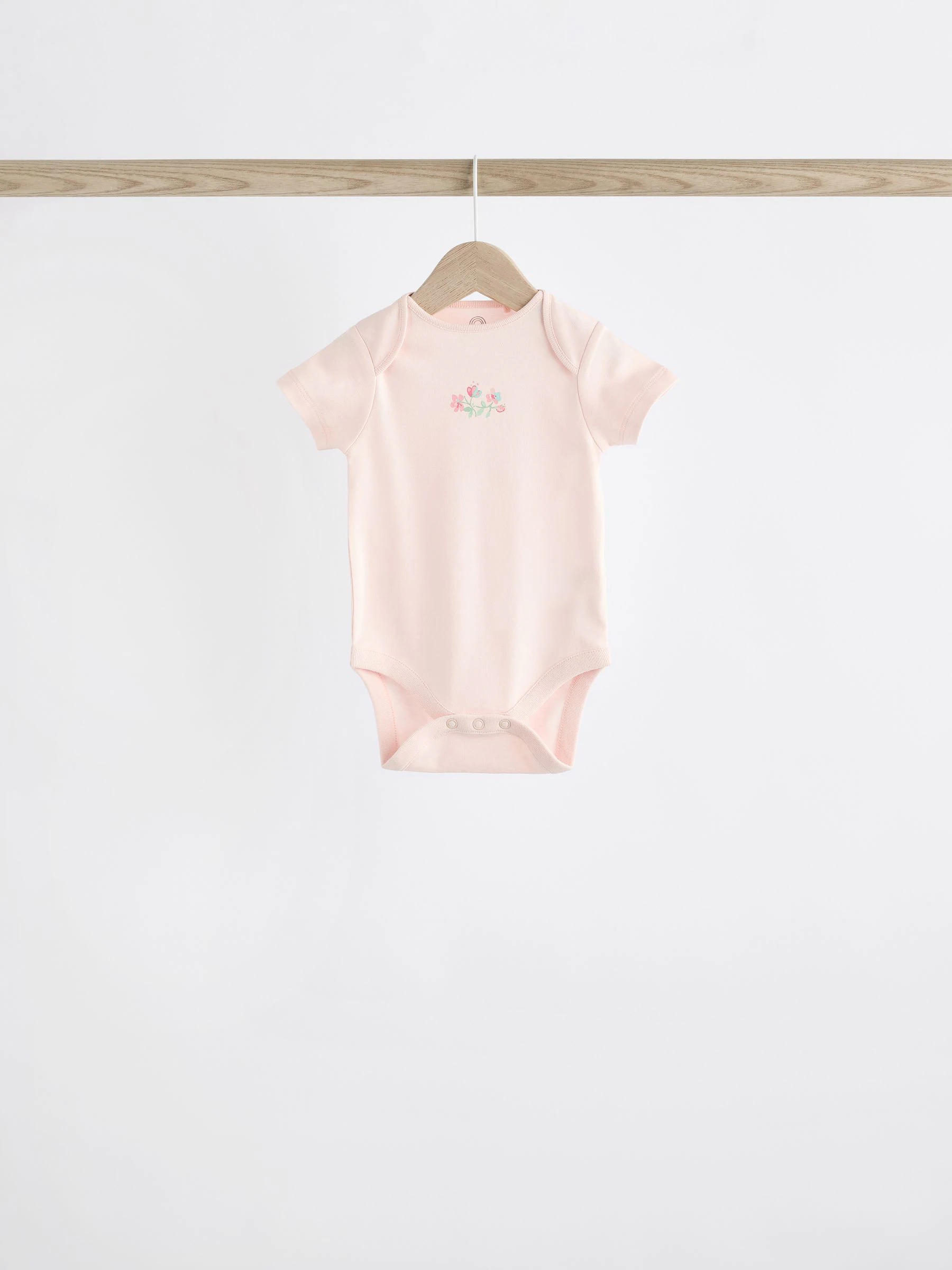 Roze met konijnen - Rompertjes met korte mouwen