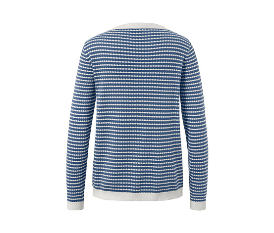 Gestreifter Feinstrickpullover