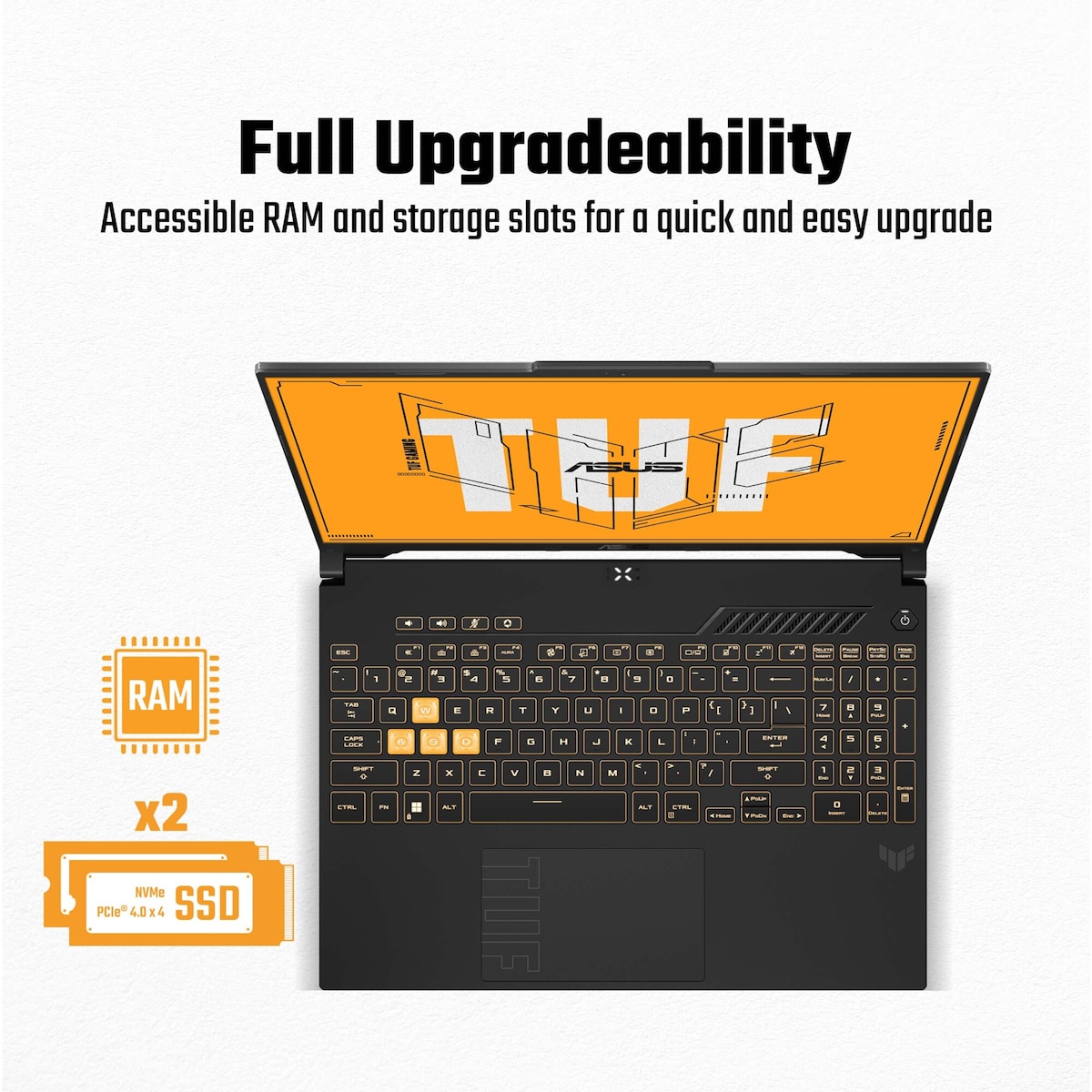 Asus TUF Gaming 16 R9-7HX/32/1024/4070 16” bærbar gaming-PC