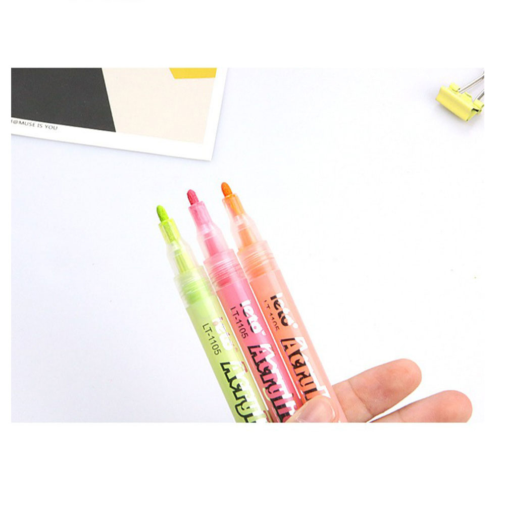 (18er Set) Wasserfeste Acryl Permanent Marker Pastell Lack Mal Stifte