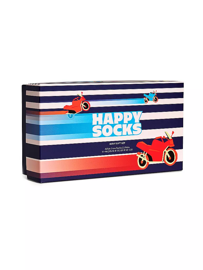 HAPPY SOCKS Herren Geschenkbox Socken VESPA 3er Pkg 41-46 navy dunkelblau