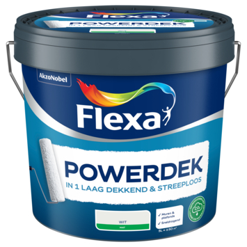 Flexa Powerdek muurverf mat wit 5 liter