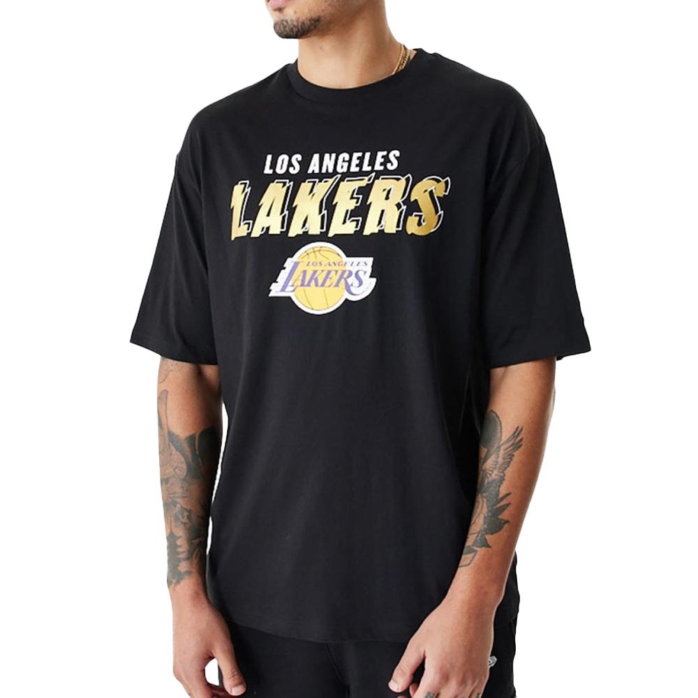 New Era T-shirt Noir Homme New Era Team Script Los Angeles Lakers