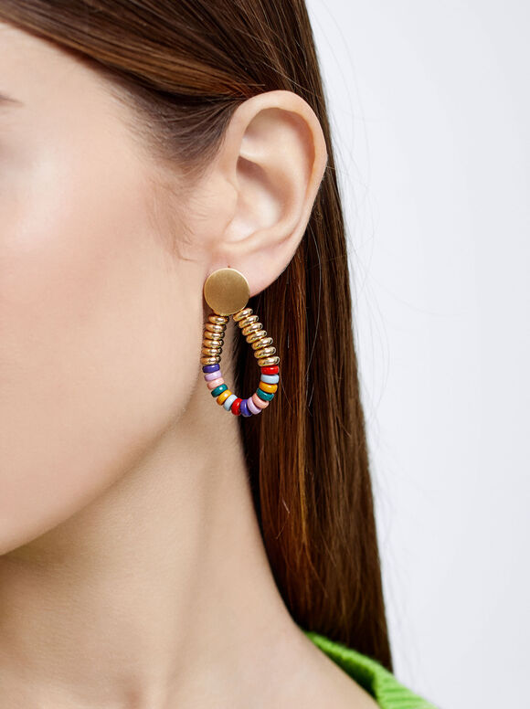 Pendientes Con Abalorios - Multicor