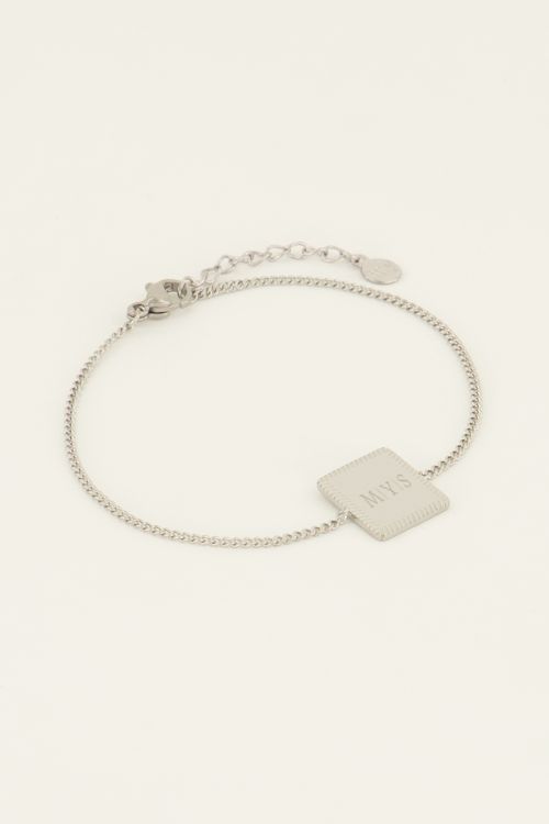 Atelier armband met vierkante bedel