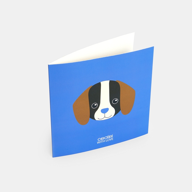 Carte imprimée bleu bébé fille