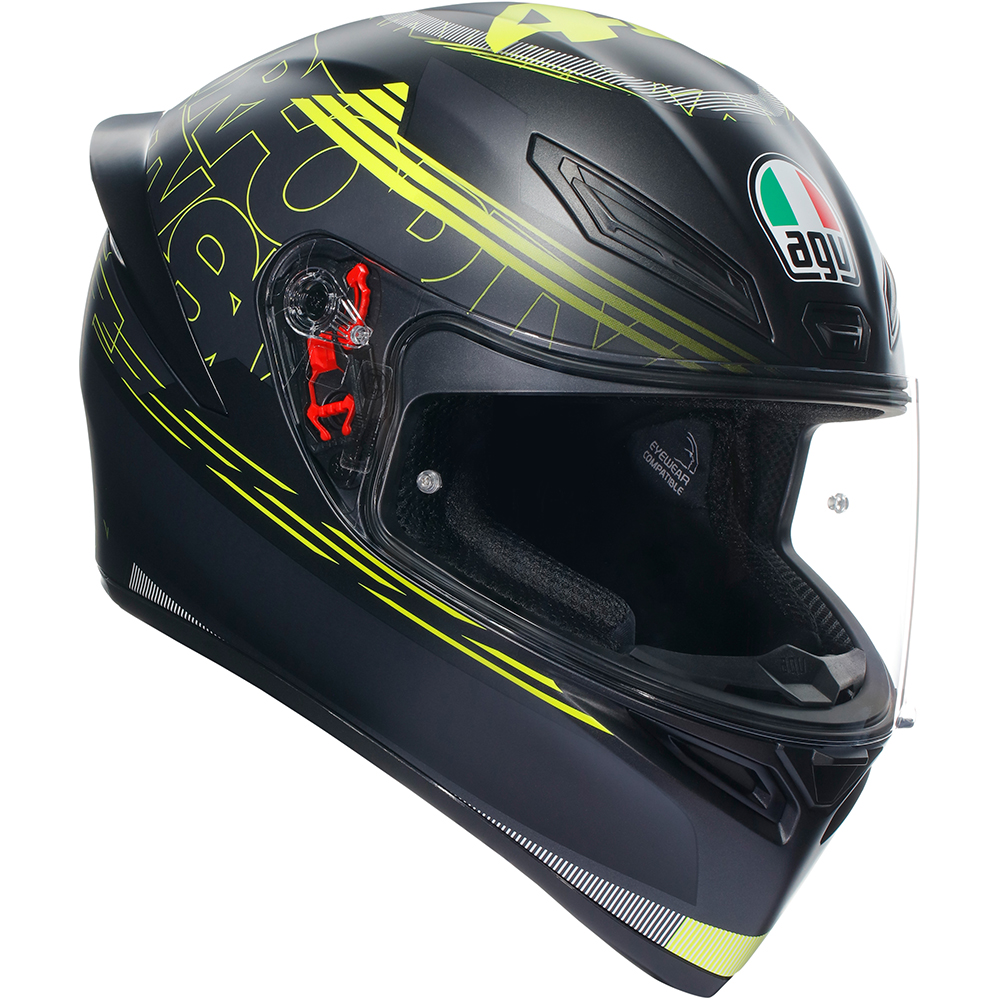 AGV - Casque K1 S Track 46 Noir / Jaune