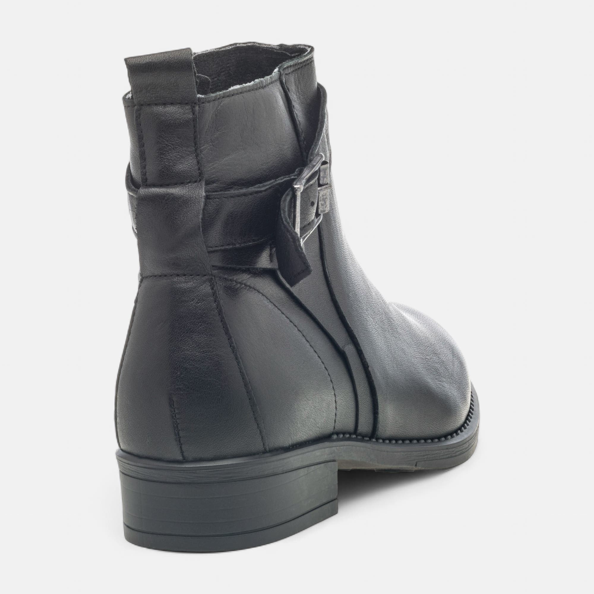 Bottines Femme en cuir noir