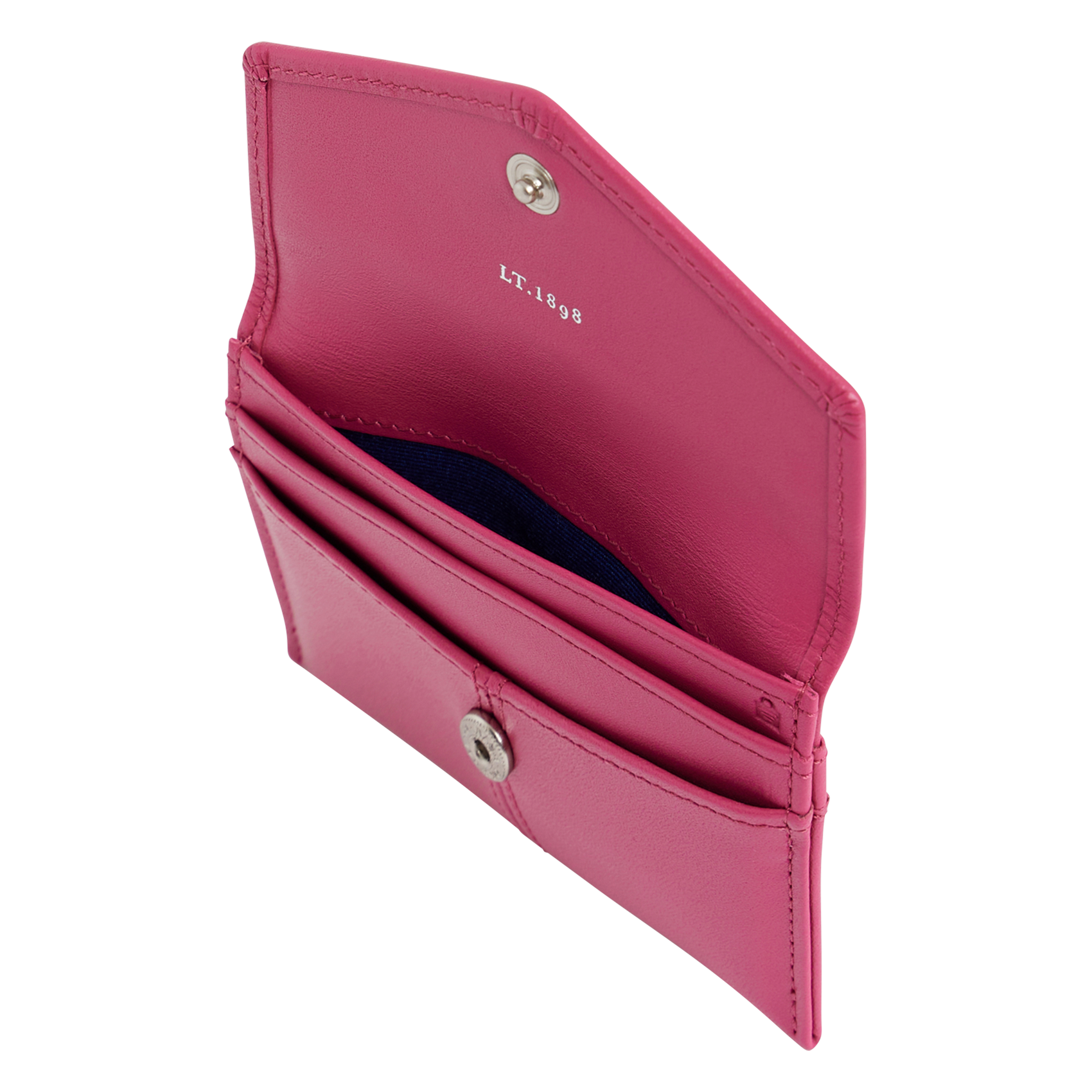 CHARLOTTE - Porte-cartes à rabat en cuir| Rose