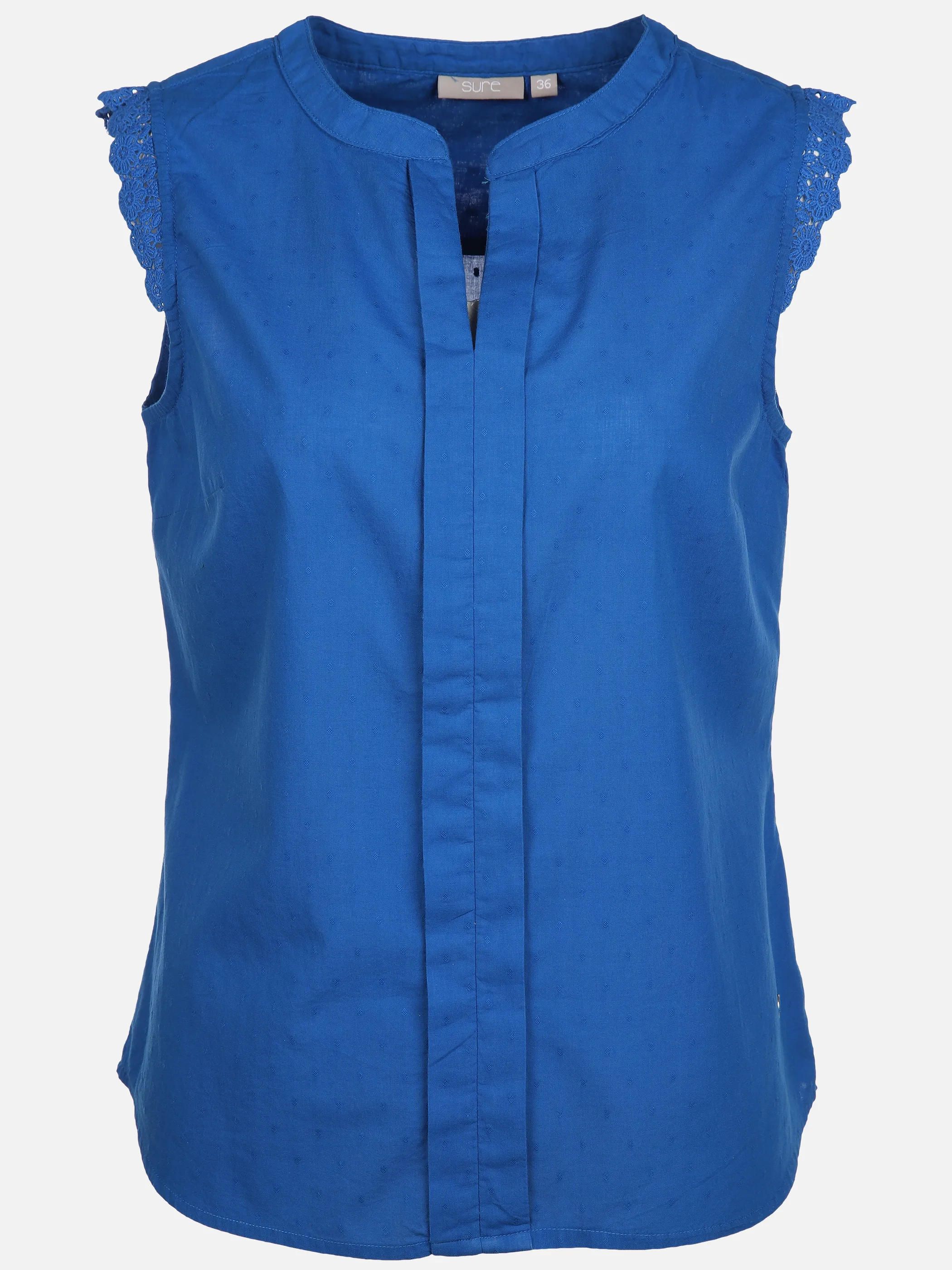 Damen Top mit Spitzenbesatz