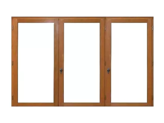 Fenêtre Bois 3 Vantaux H135 X L180 Côtes Tableau Gd Menuiseries
