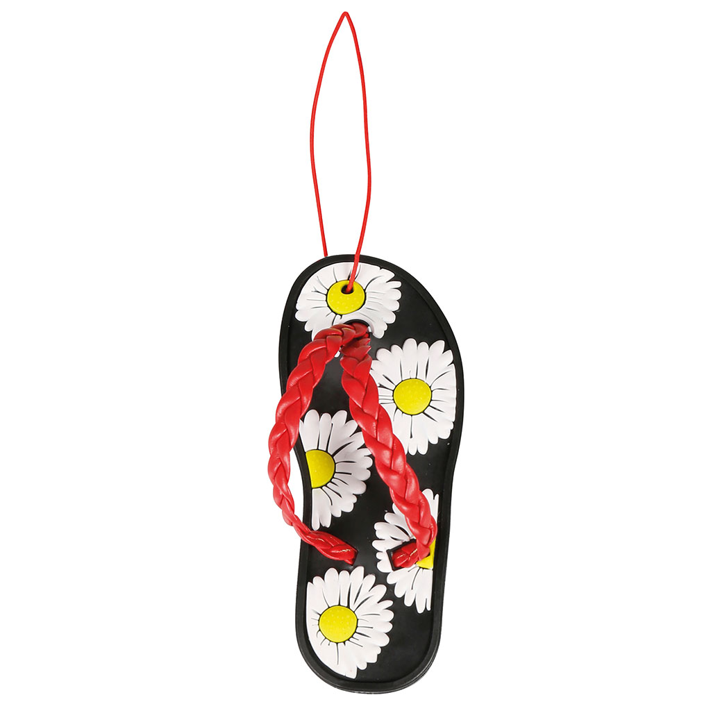 Désodorisant voiture tong PVC pomme 4x9cm