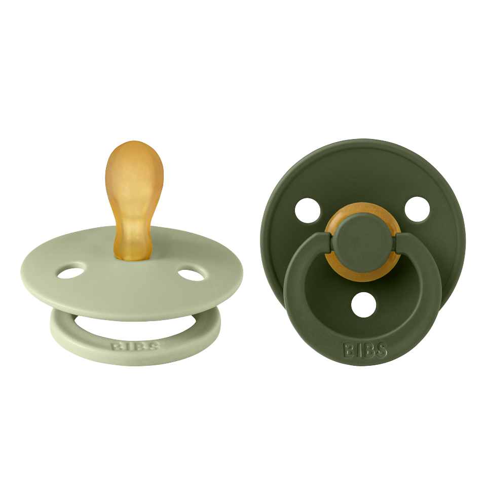 BIBS - Pacifier Colour 2 PACK - Sage/Hunter Green - Size 1