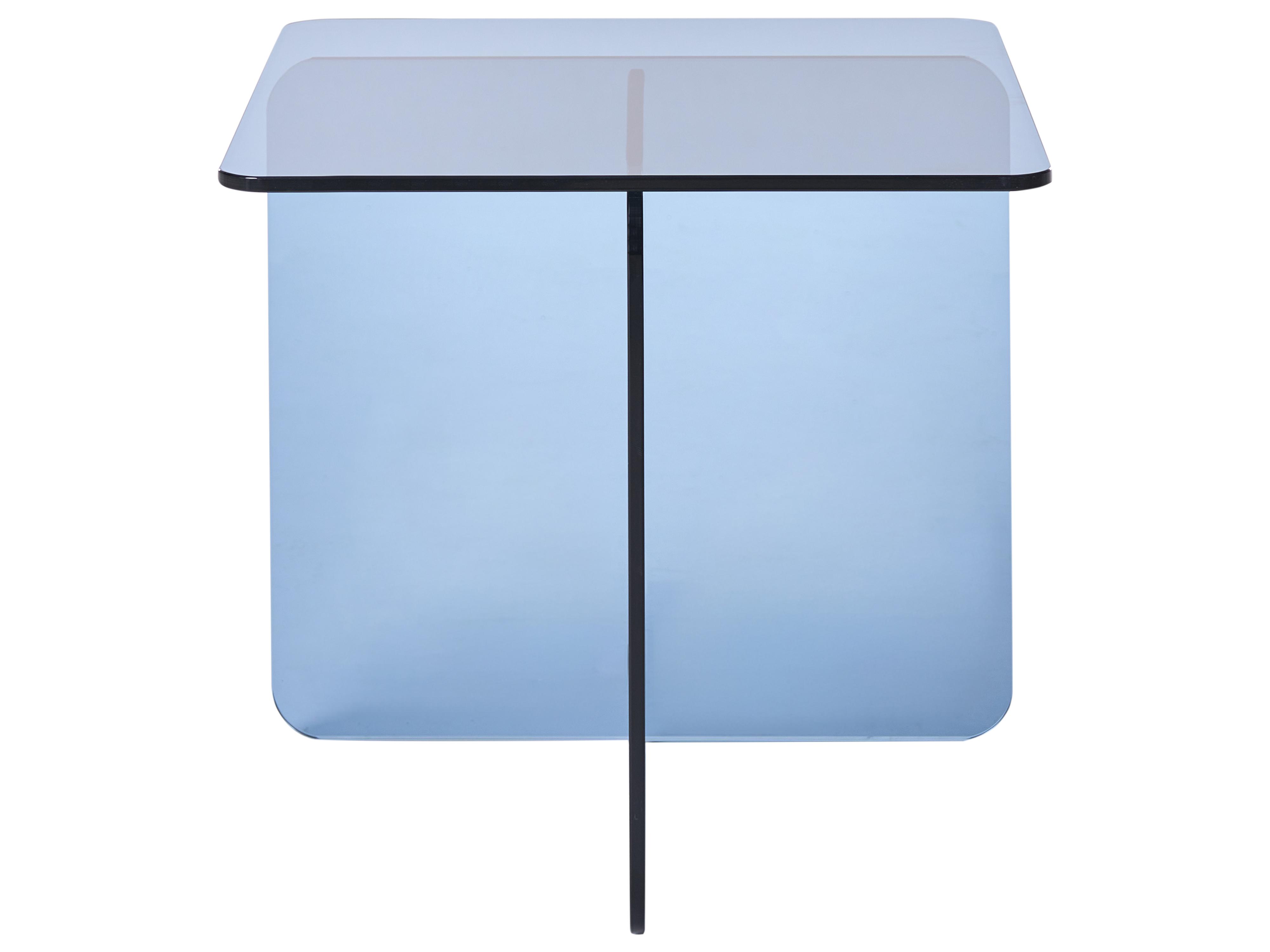Bijzettafel AMISK Veiligheidsglas Blauw