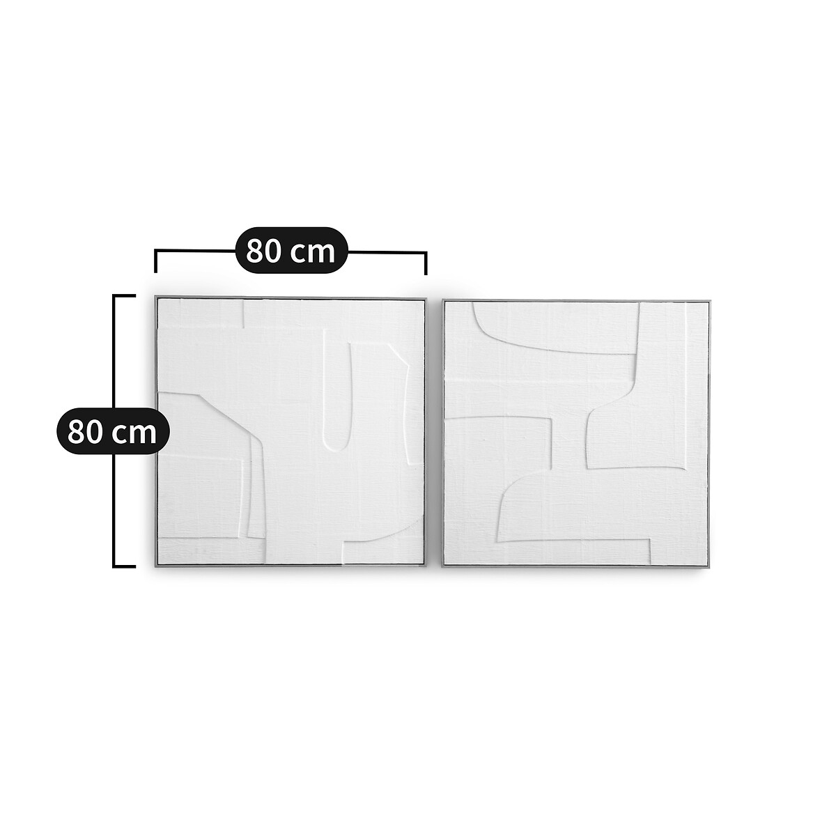AM.PM<br>Conjunto de 2 molduras em papel texturizado, Hekatos