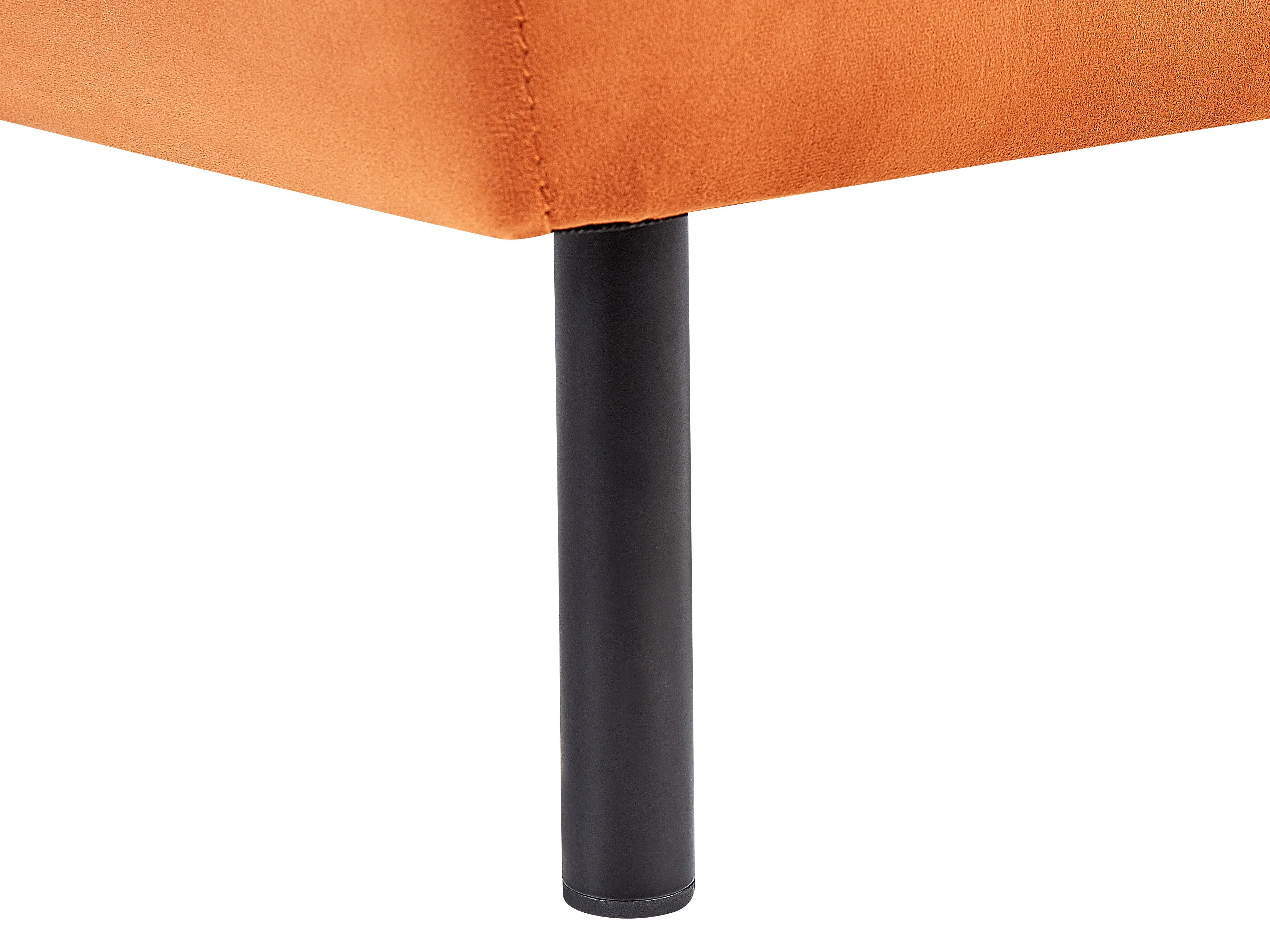 Rechtszijdige chaise longue LE CRAU Fluweel Oranje