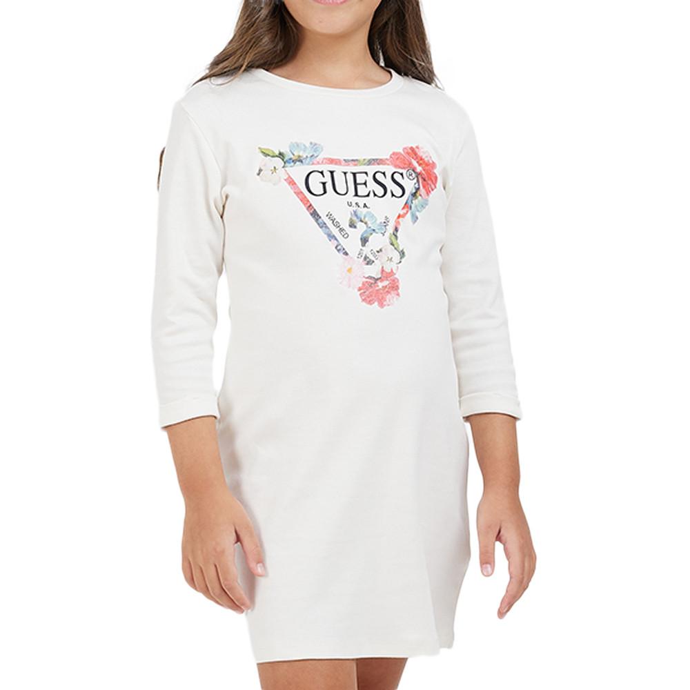 Guess Robe Blanches Fille Guess Sleeves