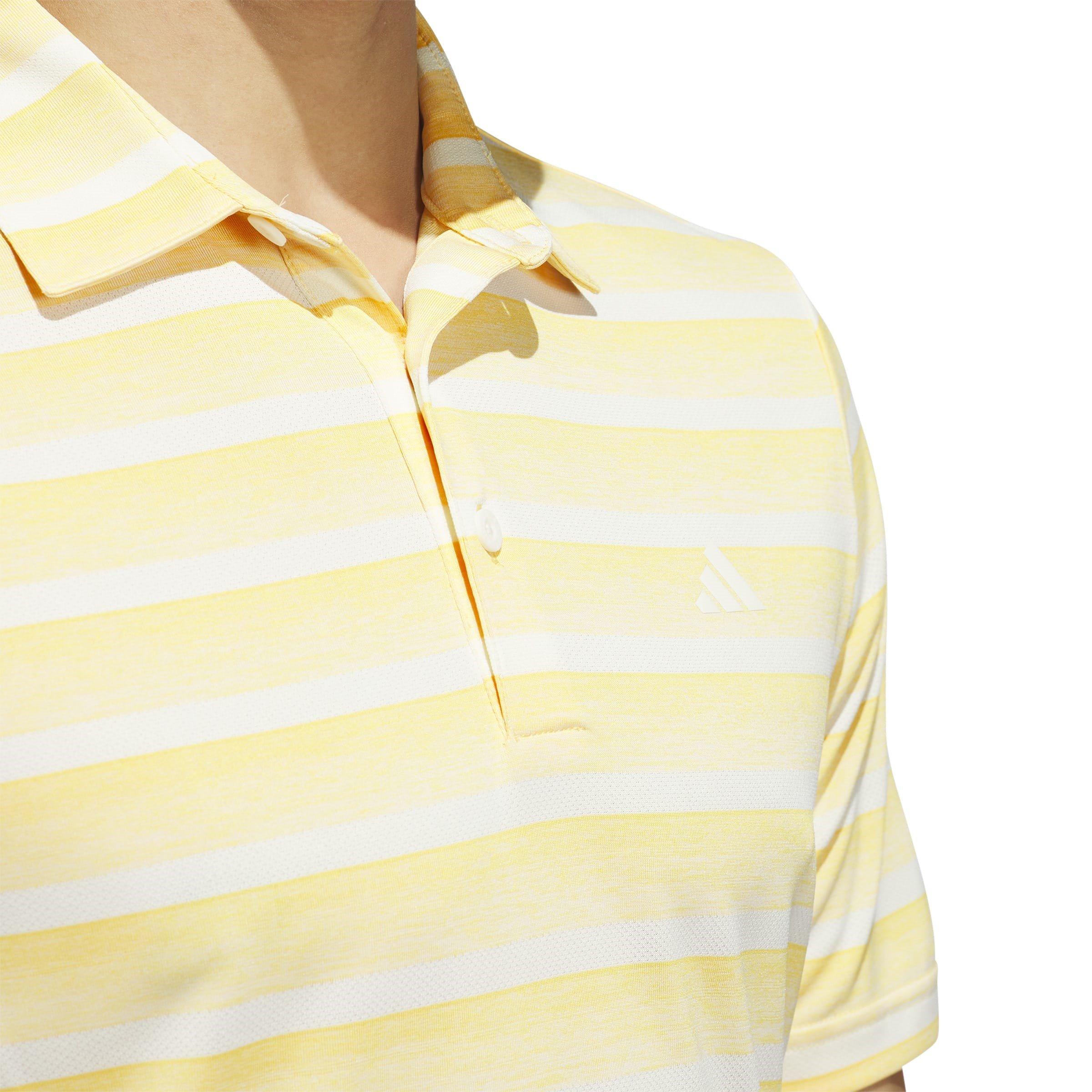 adidas Two Colour Striped Polo Shirt Mens