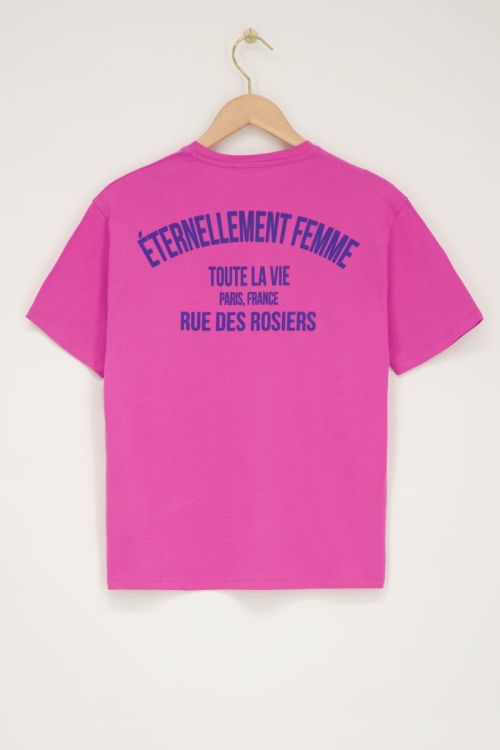 Roze T-shirt ''Éternellement femme''