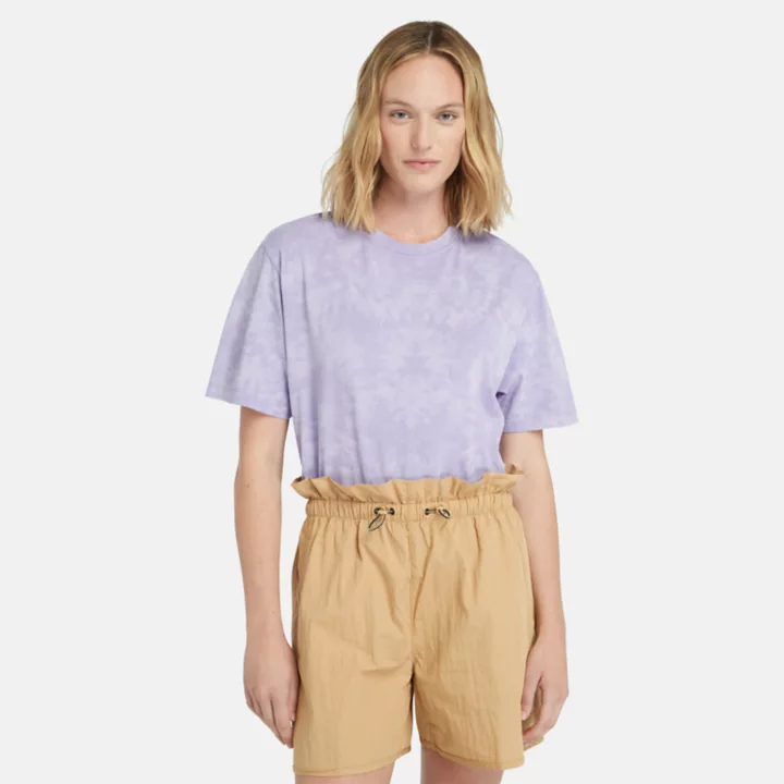T-shirt tye & dye pour femme en violet