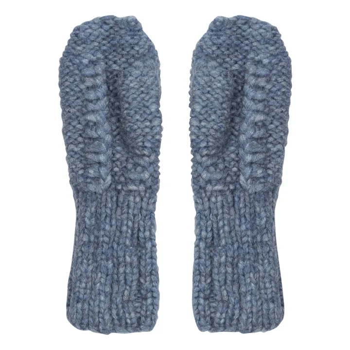 Aymara Moufles Pire Baby Alpaga Laine Merinos | Bleu