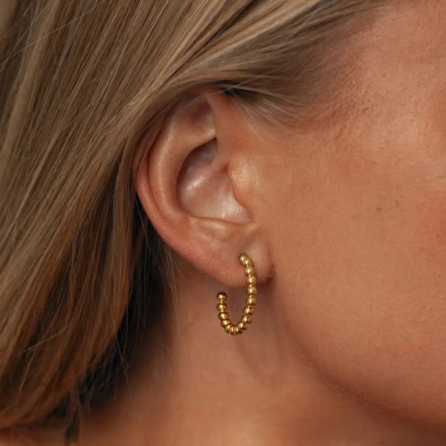 Timi Of Sweden Ida Bubbly Hoop Earrings Stainless Steel 20mm