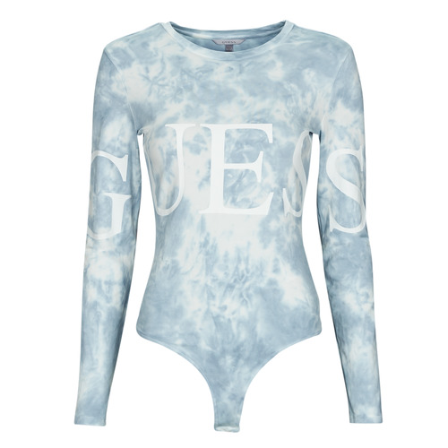 Guess - LS GUESS LOGO Blanco / Azul