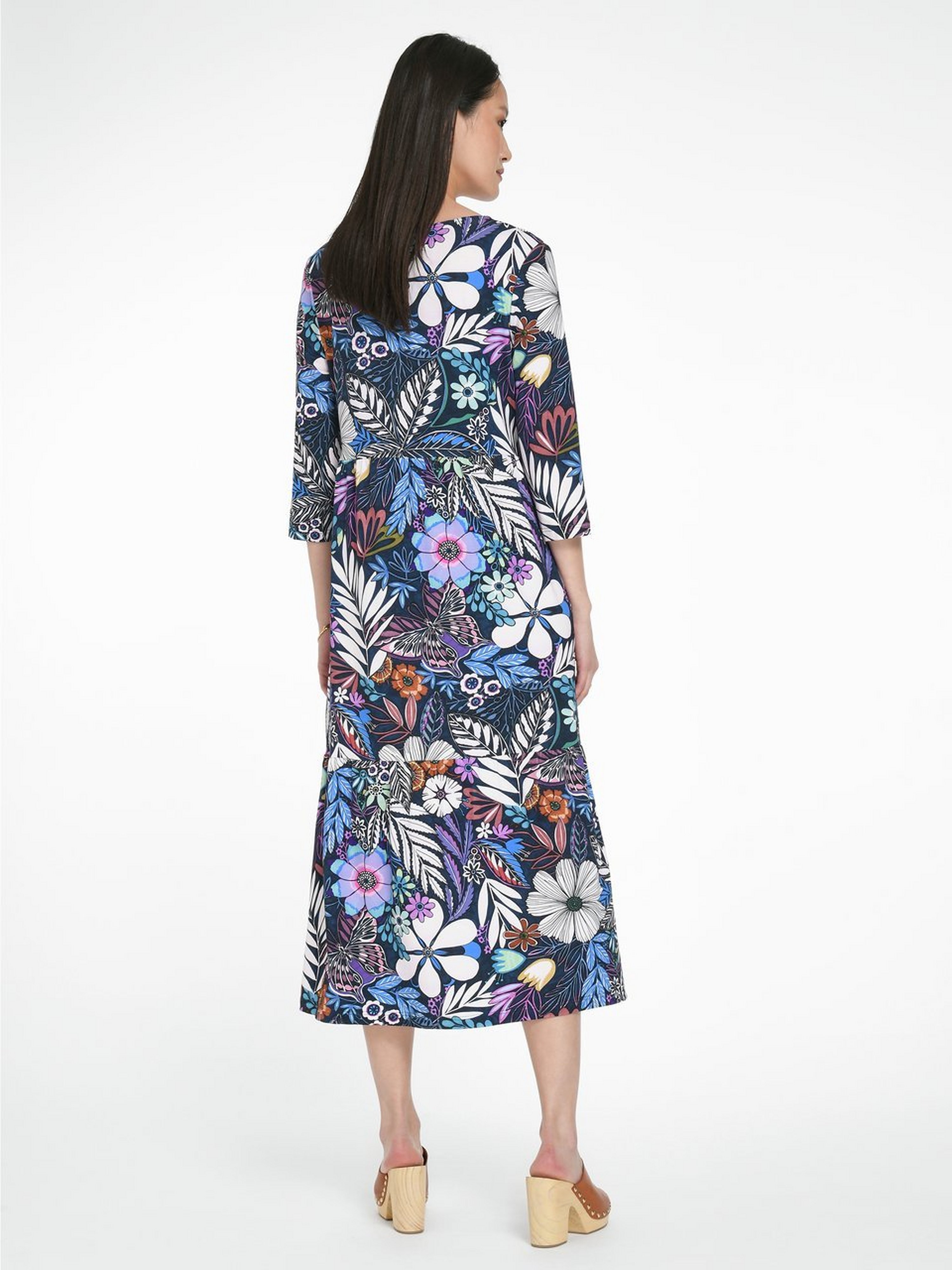 Jersey-Kleid mit 3/4-Arm