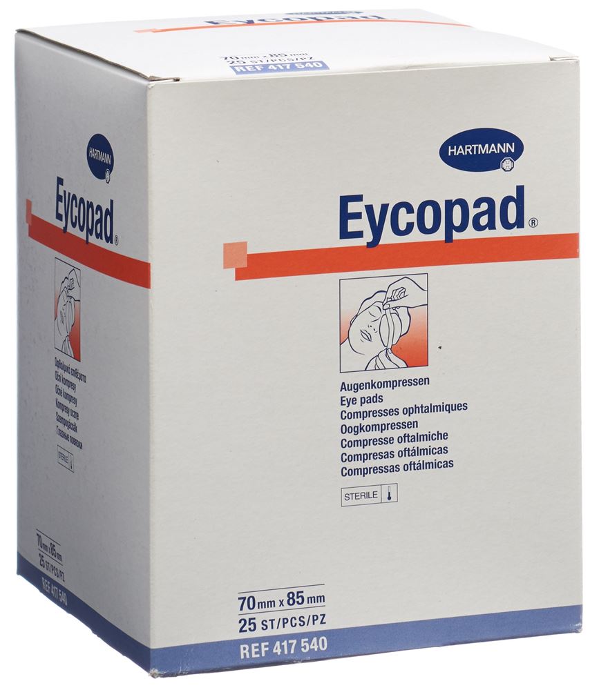 EYCOPAD Augenkompressen<br>25 Stück, 70x85mm, steril