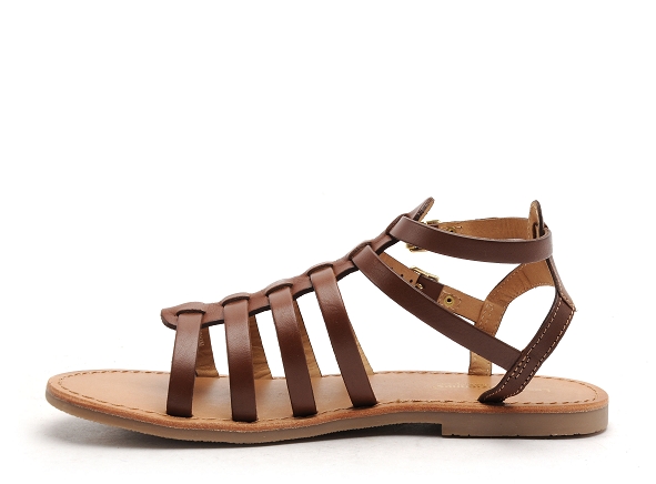 Les tropeziennes nu pieds plats femme hikaela marron