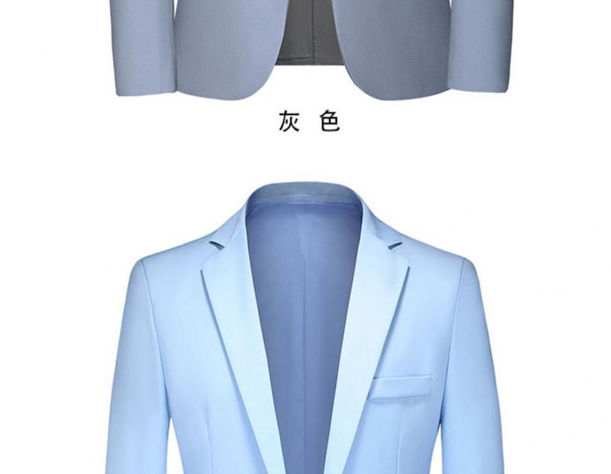 Sheck - Effen blazer met één knoop