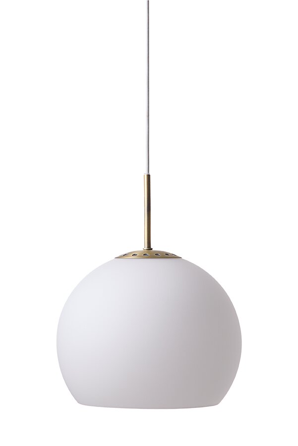 Frandsen  Ball Glass Pendellampe, Opal White - Ø25