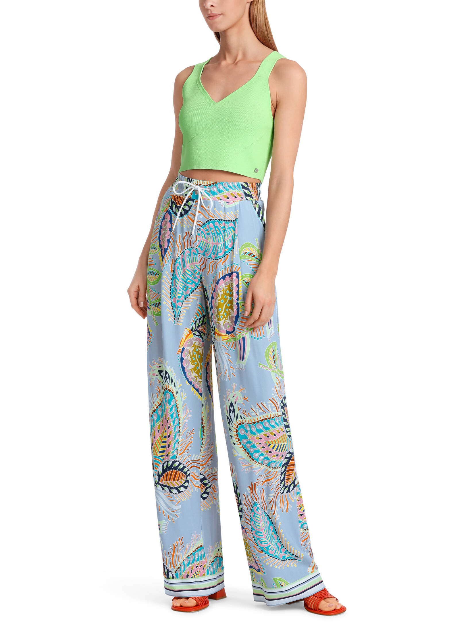 Marc Cain| Damen Bundfaltenhhose WEDI Wide Fit