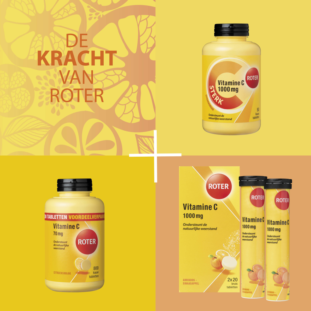 Roter Vitamine C 1000 mg sterk (50 kauwtabletten)