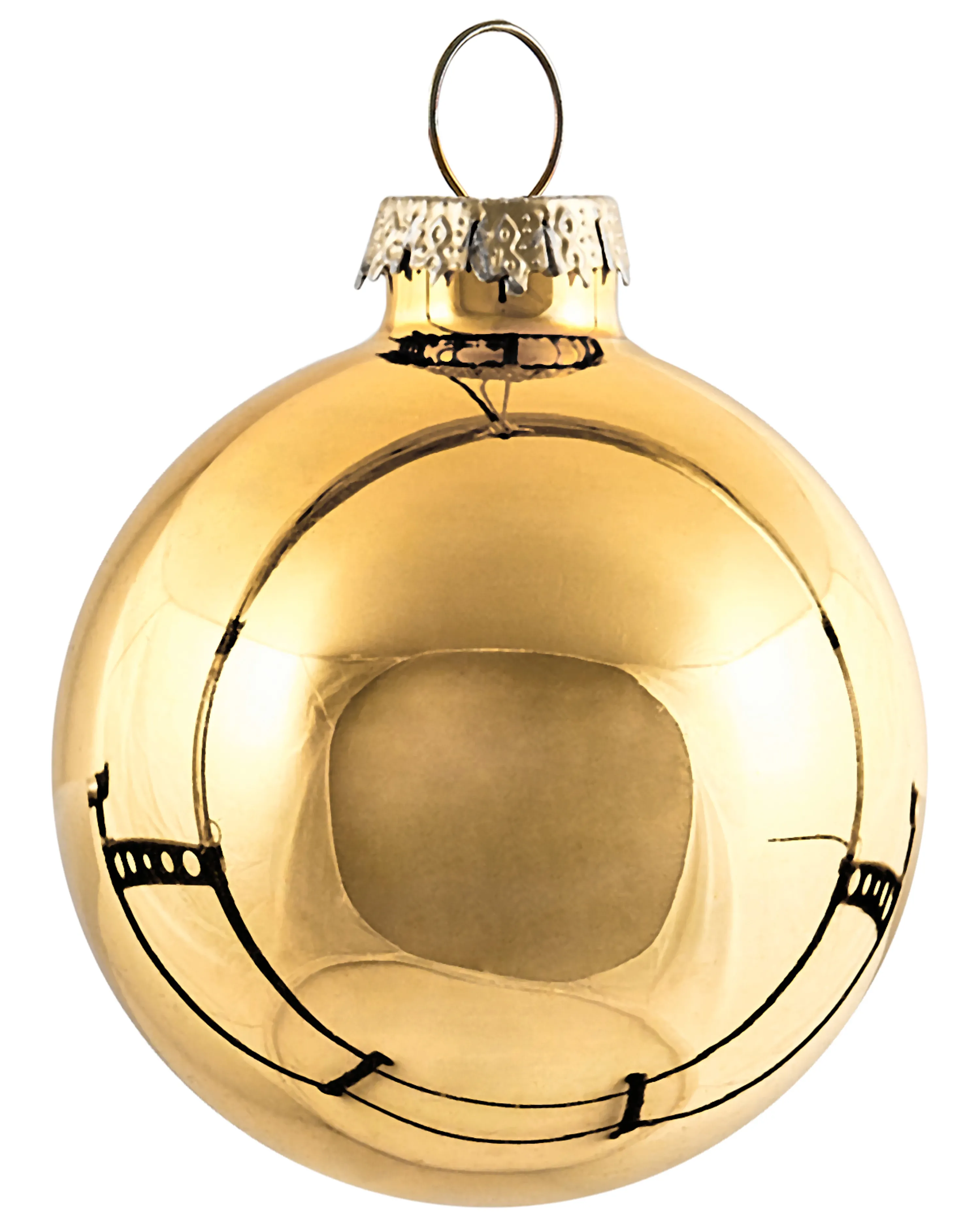 Set van 70 kerstballen FLICKER Glas Goud