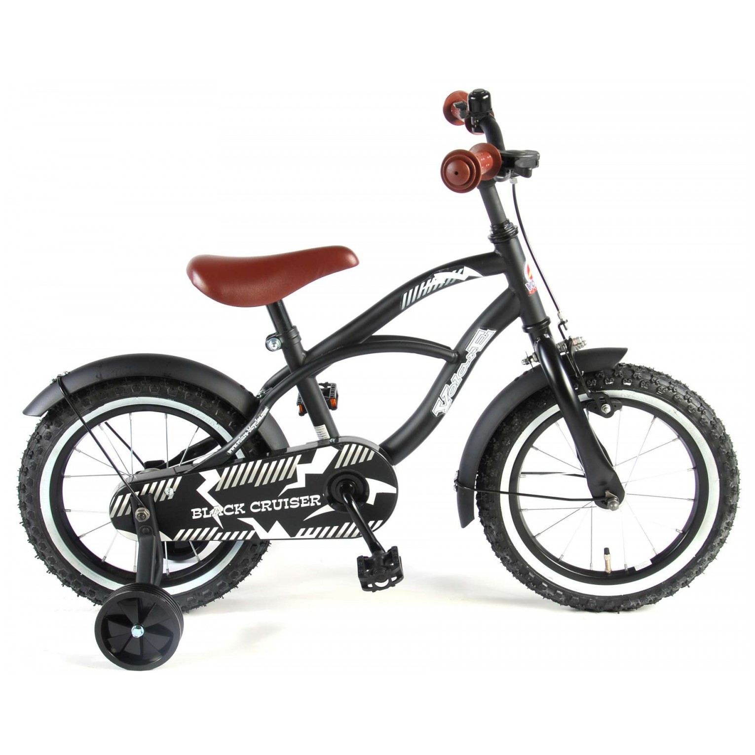 Volare Black Cruiser Fiets - 14 inch - Zwart