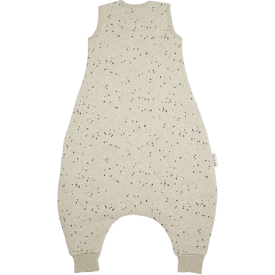 MEYCO Winter Schlafoverall Jumper Rib Mini Spot - Sand Melange
