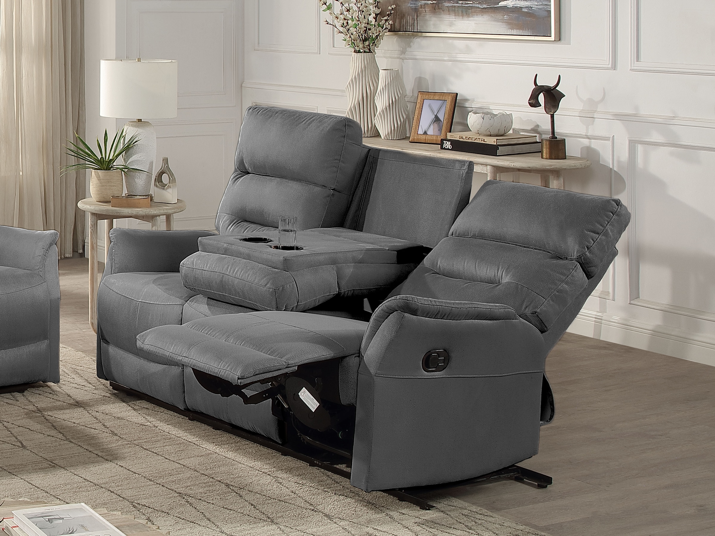 ATLANTIC home collection 3-Sitzer »Falk« Zwei Relaxfunktionen, klappbare Konsole mit Getränkehalter