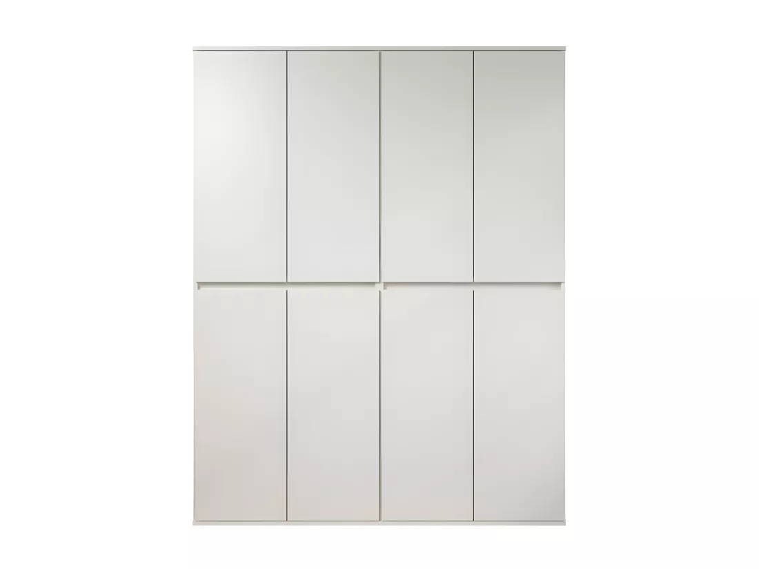 Nevada armoire de rangement 8 portes blanc.
