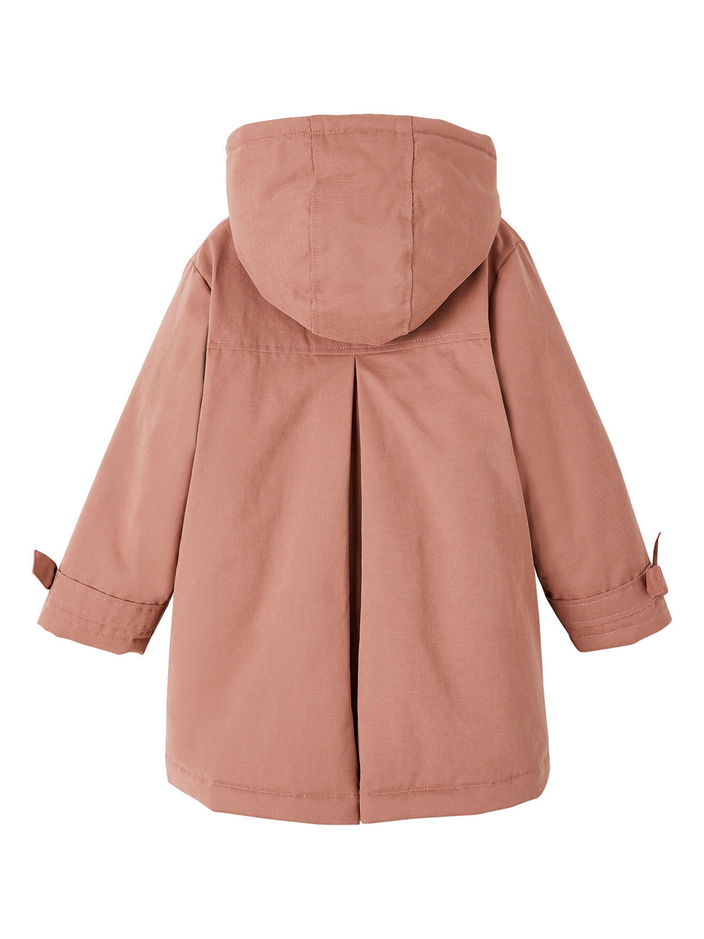 Vertbaudet Mädchen Winterjacke mit Kapuze, Wattierung Recycling-Polyester rosenholz