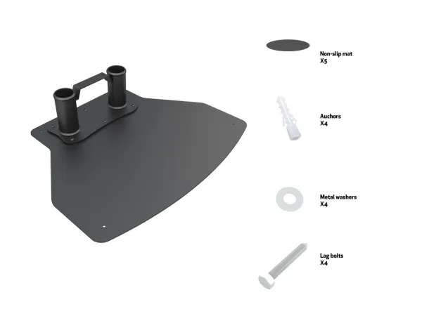 Multibrackets M Public Floorstand Basic 180 Floorbase - Komponenter til montering (monteringsbase) - stål - sort - på gulv