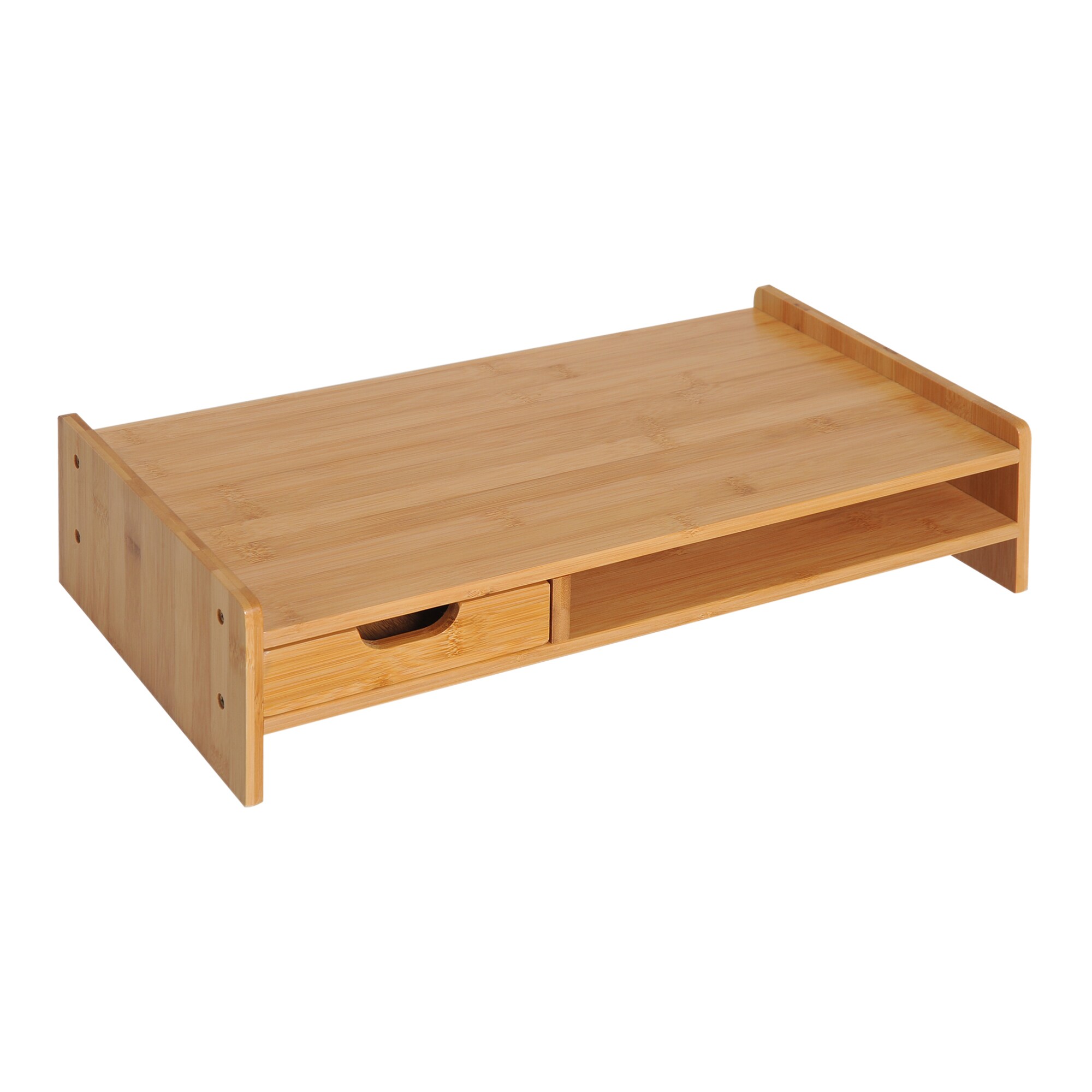 HOMCOM Monitorständer mit Schublade natur 49 x 25,5 x 11,5 cm (LxBxH)