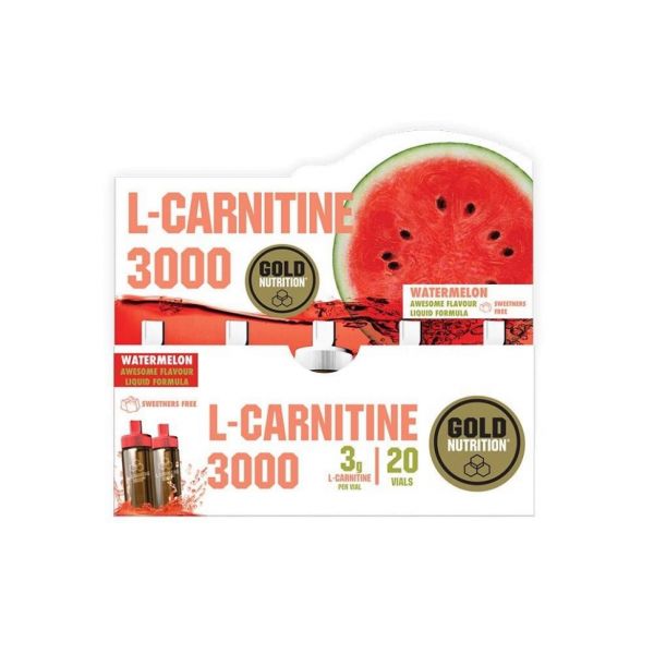 Gold Nutrition L-Carnitina 3000mg 20 Ampolas Melancia