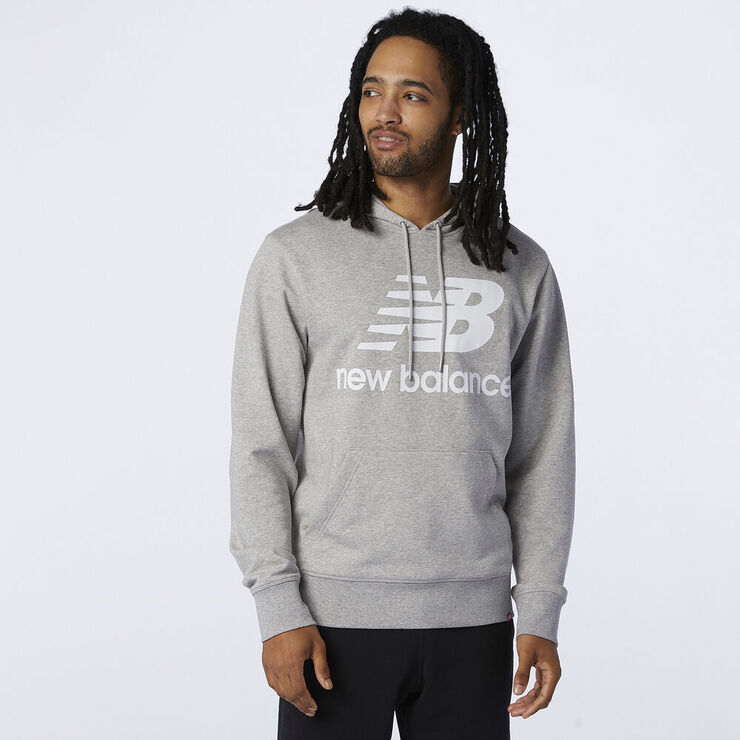 New Balance Essentials Stacked Logo Haettetroje Grå