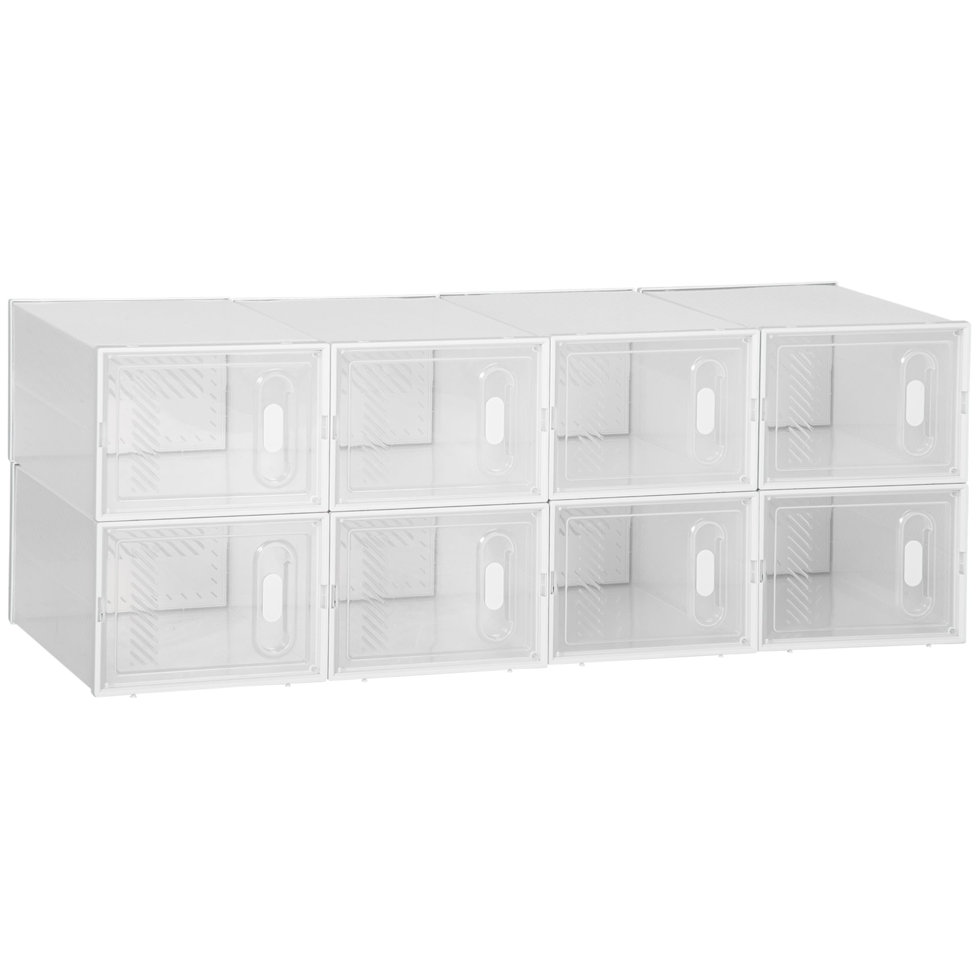 HOMCOM Aufbewahrungsschrank mti Lüftungsöffnungen transparent 25L x 35B x 19H cm