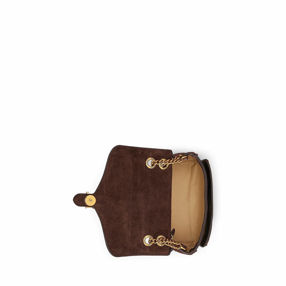 LAUREN RALPH LAUREN<br>Bolsa de ombro em camurça, BRADLEY