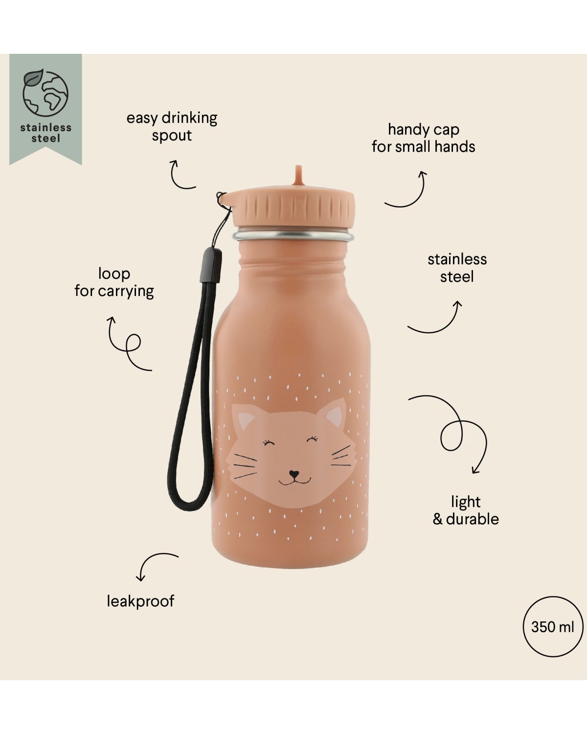 Termoflaske Barn – 350ml | Drikkeflaske Medium