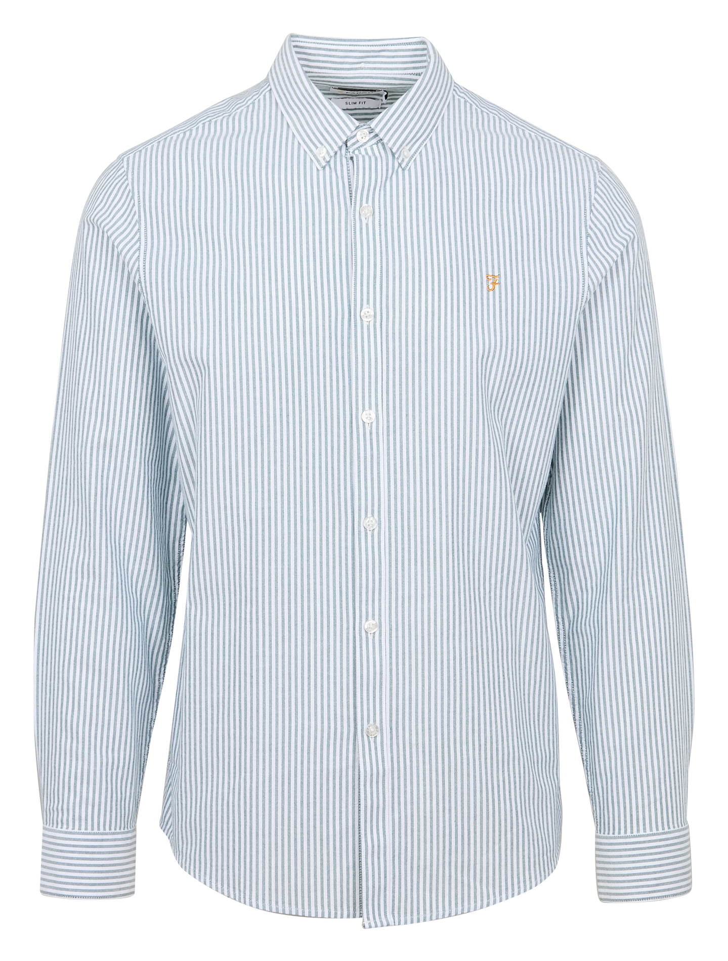 BREWER - Chemise col classique regular-fit à rayures | Vert