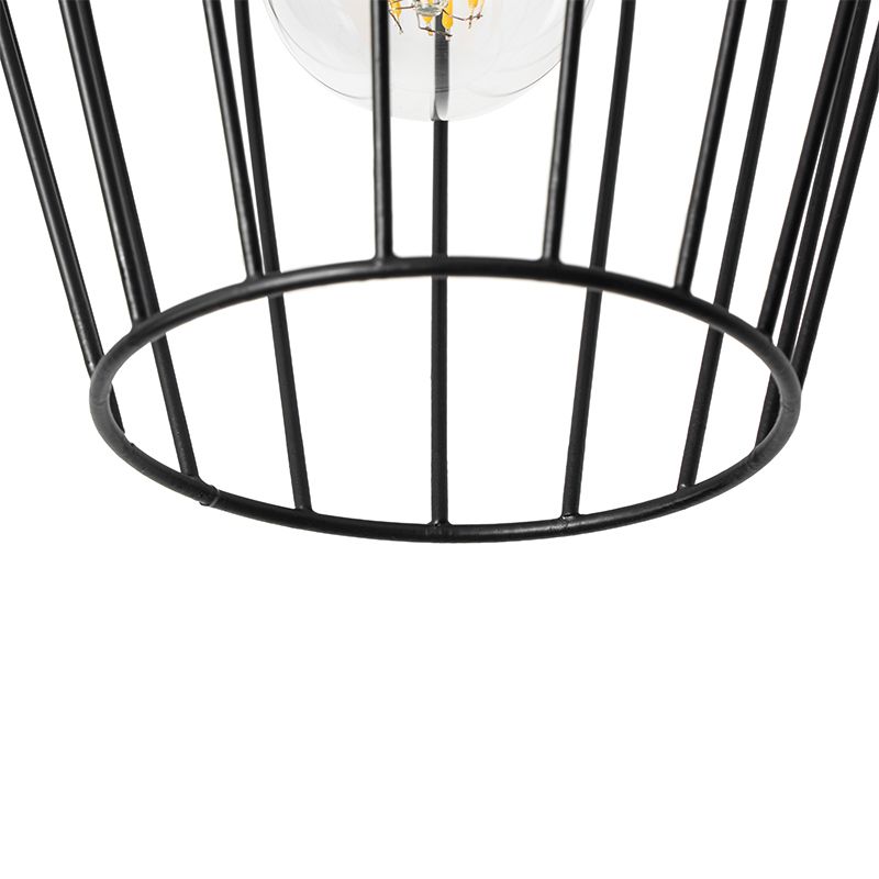 Moderne plafondlamp zwart draad - Palica